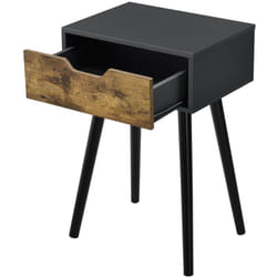 Tavolino da soggiorno Cassettiera in pvc 60 cm nero