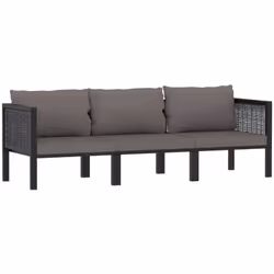 Goditi il tuo tempo libero con il nostro elegante divano in resina intrecciata a 3 posti. Questo divano da soggiorno si adatt ...