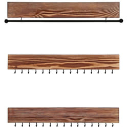 Organizzatori per gioielli da parete Set di 3 espositori per gioielli Portagioielli 30 ganci per orecchini collane bracciali Idea regalo 40 cm