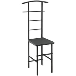 Helloshop26 - Servomuto porta biancheria da notte in solido mdf metallo 107 cm nero grigio