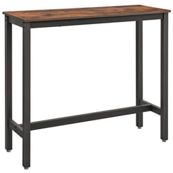 Helloshop26 - Tavolo da bar tavolo alto tavolo da cucina pregiato 120 x 40 x 100 cm tavolo da pranzo con robusta struttura in metallo facile
