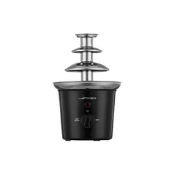 Helloshop26 - Fontana di cioccolato 60 watt 3 stadi capacità 400 g elettrica 24,5 cm lavabile in lavastoviglie fonduta di cioccolato alla frutta in