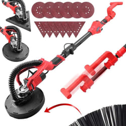 Helloshop26 - Levigatrice Giraffa manico telescopico 168 cm 710 watt 12 dischi abrasivi 220 mm 2100 giri/min Piastra tonda e triangolare levigatrice