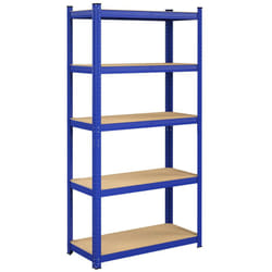 Helloshop26 - Ripiano in metallo resistente 200 x 100 x 50 cm 5 livelli carico totale 875 kg (175 kg/livello) ripiano portaoggetti ripiani regolabili