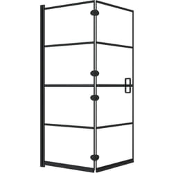 Cabina doccia pieghevole per vasca, parete per doccia, cabina per vasca, bagno, interno casa, esg 120 x 140 cm, colore nero