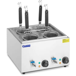 Helloshop26 - Cuocipasta cuocipasta 4 cestelli potenza 3.000 watt range di temperatura 30 - 110 °c acciaio inox