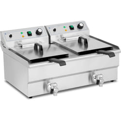 Friggitrice elettrica 2 x 16 litri 230 volt professionale 3000 watt acciaio inox