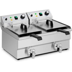 Friggitrice elettrica 2 x 11 litri 230 volt professionale in acciaio inox