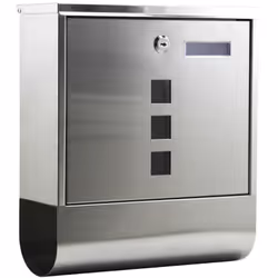 Cassetta della posta: 30,5 x 9,6 x 33,5 cm Scomparto interno (dimensioni): 29,8 x 23 x 7 cm Dimensioni fessura: 29,8 x 3 cm S ...