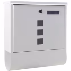 Cassetta della posta: 30,5 x 9,6 x 33,5 cm Scomparto interno (dimensioni): 29,8 x 23 x 7 cm Dimensioni fessura: 29,8 x 3 cm S ...