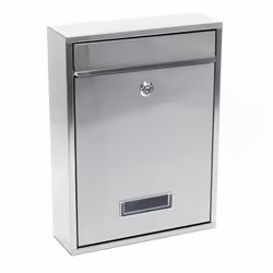Cassetta delle lettere: 26 x 9 x 35 cm Fessura per le lettere: 22 x 2,5 cm Peso in kg 1,5 Materiale Acciaio inossidabile Colo ...