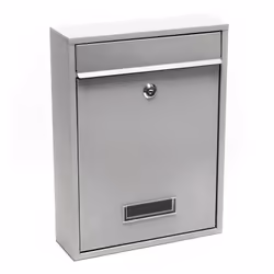 cassetta delle lettere: 26 x 8,5 x 35 cm fessura per le lettere: 22 x 2,5 cm Peso in kg 1,5 Materiale Acciaio zincato Colore  ...