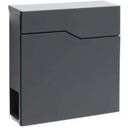 Cassetta postale di design da parete portariviste per giornali in acciaio zincato 37 x 37 x 10,5 cm antracite
