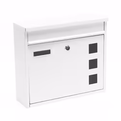 Dimensioni fessura per le lettere: 330 x 30 mm Dimensioni cassetta per le lettere: 360 x 320 x 115 mm Peso in kg 2,2 Material ...