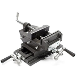Helloshop26 - Morsa per fresatura a 2 assi Macchina da banco da lavoro con tavola trasversale per maschiatura da 150 mm