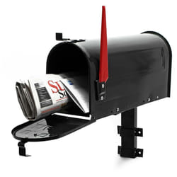 Helloshop26 - Cassetta postale americana Cassetta postale dal design americano, palo di montaggio a parete nero