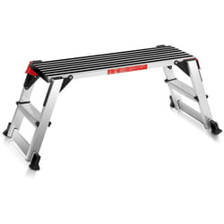 Helloshop26 - Scaletta pieghevole con piattaforma in alluminio, portata 150 kg