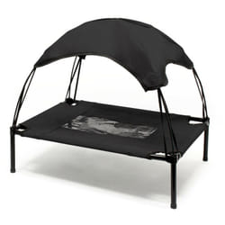 Lettino per cani 122 m 30 kg max lettino rialzato protezione solare xl relax nero