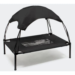 Lettino per cani 60 cm 15 kg max lettino rialzato protezione solare s relax nero