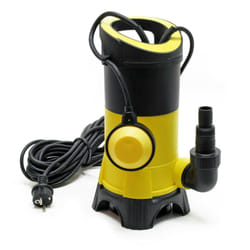 Helloshop26 - Pompa per acque reflue 7500 l/h 400 Watt pompa sommersa costruzione drenaggio gialla