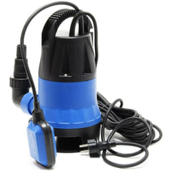 Helloshop26 - Pompa sommersa per acque reflue 400 watt 7500 l/h giardino pozzo drenaggio evacuazione blu