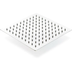 Helloshop26 - Soffione doccia quadrato soffione a pioggia 20 x 20 cm in acciaio inox