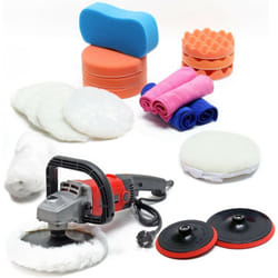 Helloshop26 - Set smerigliatrice lucidatrice 21 pezzi 1200 watt 3000 giri/min max lucidatrice lucidatrice