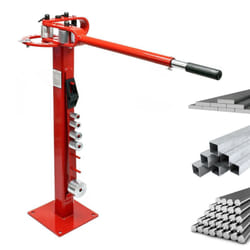 Helloshop26 - Piegatubi su pressa a pedale officina piegatura manuale piega quadrata rotonda piatta in acciaio rossa
