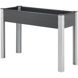 Helloshop26 - Orto rialzato con fondo in rete 100 x 40 x 75 cm grigio scuro