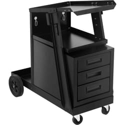 Helloshop26 - Carrello stazione di saldatura a 3 scomparti 75 kg nero