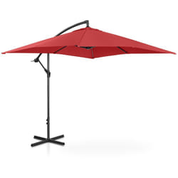 Ombrellone decentrato rettangolare 250 x 250 cm bordeaux inclinabile