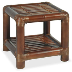 Helloshop26 - Comodino, cassettiera, armadio, mobili per camera da letto, 40 x 40 x 40 cm, bambù marrone scuro