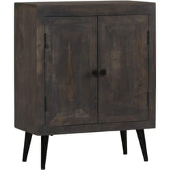 Credenza buffet consolle mobile contenitore in legno massello di mango 76 cm