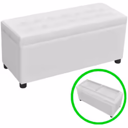 Rilassati quando appoggi i piedi su questo elegante pouf portaoggetti. Apri il coperchio per rivelare uno spazioso scomparto  ...