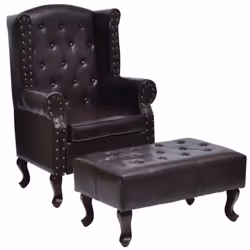 Rilassarsi su questa poltrona Chesterfield dalla finitura marrone antico è puro piacere e comfort. Il design elegante può abb ...