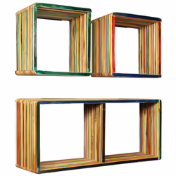 Questo set di mensole da parete colorato e dal design intelligente non è solo elegante, ma anche molto pratico con il suo amp ...