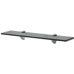 Helloshop26 - Scaffale mobile da parete di design in vetro 50 x 10 cm 8 mm nero