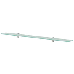 Helloshop26 - Elegante mensola da parete trasparente in vetro 100 x 10 cm 8 mm trasparente