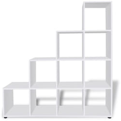 Helloshop26 - Scaffale mobile di design libreria/scaffale 142 cm bianco