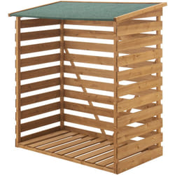 Pensilina coperta in legno di abete con tetto in bitume 123 x 116 x 64 cm