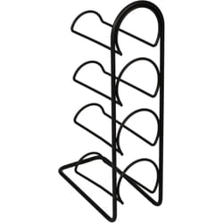 Helloshop26 - Portabottiglie per vino a 4 livelli 43,5 x 11,5 x 21 cm nero