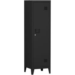 Helloshop26 - Armadietto spogliatoio in metallo con serratura 137 x 38 x 38 cm nero