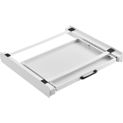 Kit di sovrapposizione con ripiano scorrevole per lavatrice asciugatrice standard bianco
