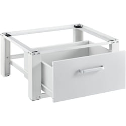 Kit impilabile intercalare porta lavatrice asciugatrice supporto lavatrice acciaio alluminio 63 x 54 x 31 cm bianco
