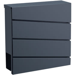Helloshop26 - Cassetta postale in acciaio zincato 37x37x11 cm grigio antracite