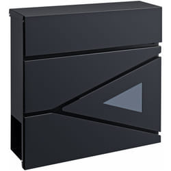 Helloshop26 - Cassetta postale in acciaio zincato 37 x 37 x 11 cm grigio antracite