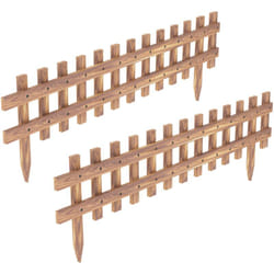 Helloshop26 - Set di 2 bordure da giardino in legno 117 x 40 cm