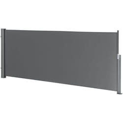 Tenda per balcone laterale in acciaio poliestere 120 x 300 cm grigio
