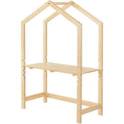 Helloshop26 - Scrivania per bambini in pino 160 x 110 x 50 cm naturale