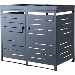 Copertura esterna per pattumiera Questo contenitore per rifiuti in acciaio zincato è la soluzione perfetta per riparare i con ...